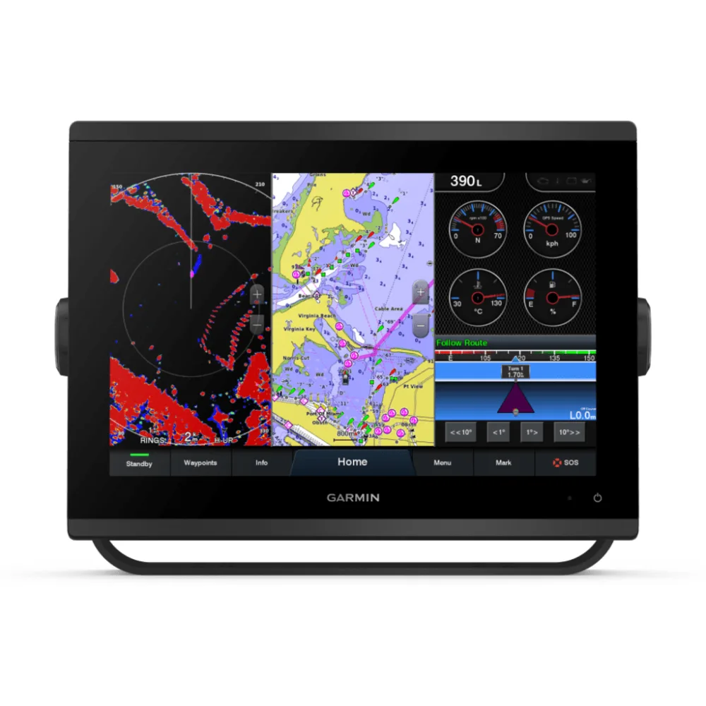 Plotter Sonda Garmin 12.1" WXGA / Pantalla Táctil / GPS-GLONASS-Galileo / IPX7 / NMEA 2000 / AIS-DSC / 10 Hz Alta Sensibilidad – vista 2