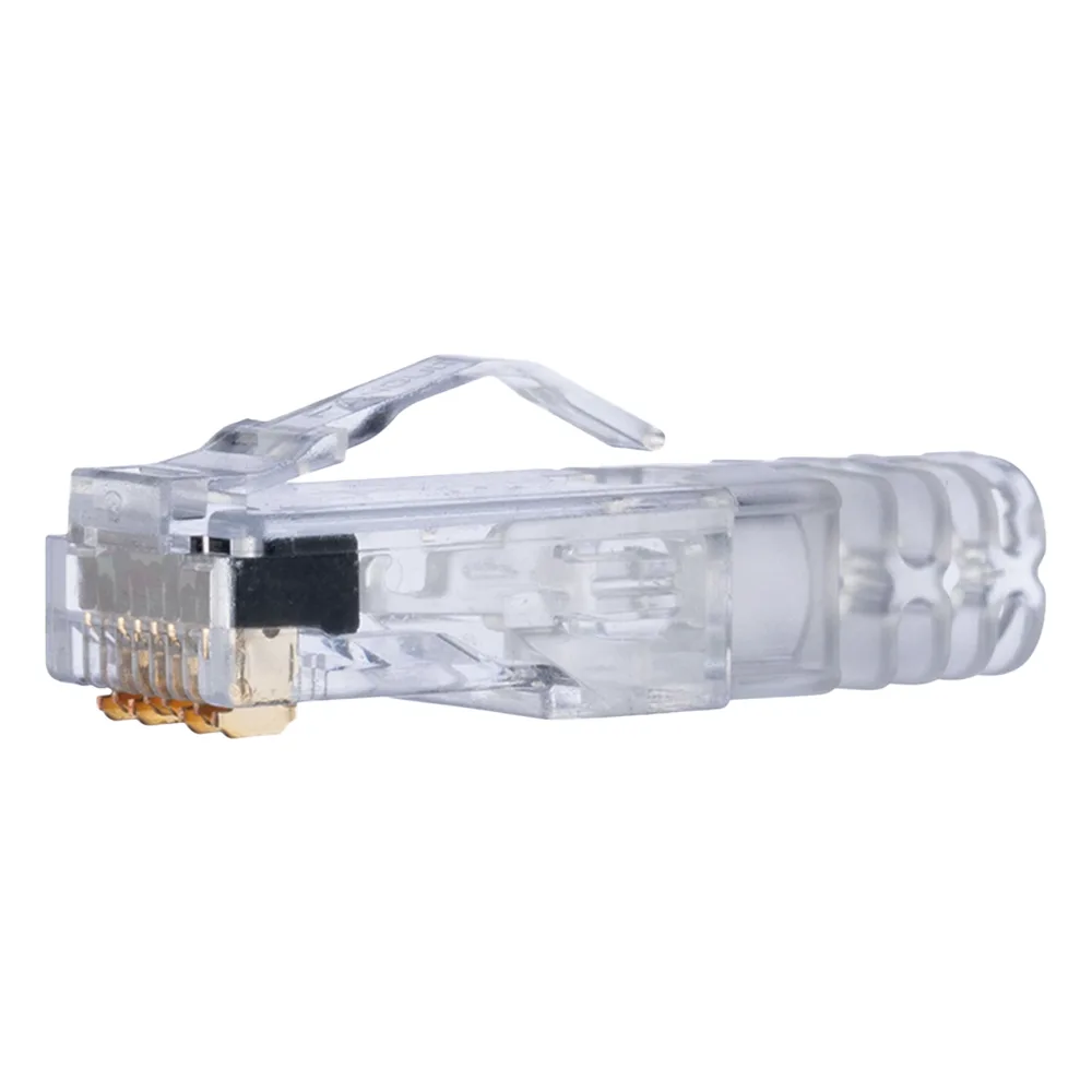 Plug RJ45 Cat6 de 3 Piezas, Para Cable UTP de Calibre 23-24 AWG, Chapado en Oro de 50 micras, Paquete de 100 Piezas – vista 3