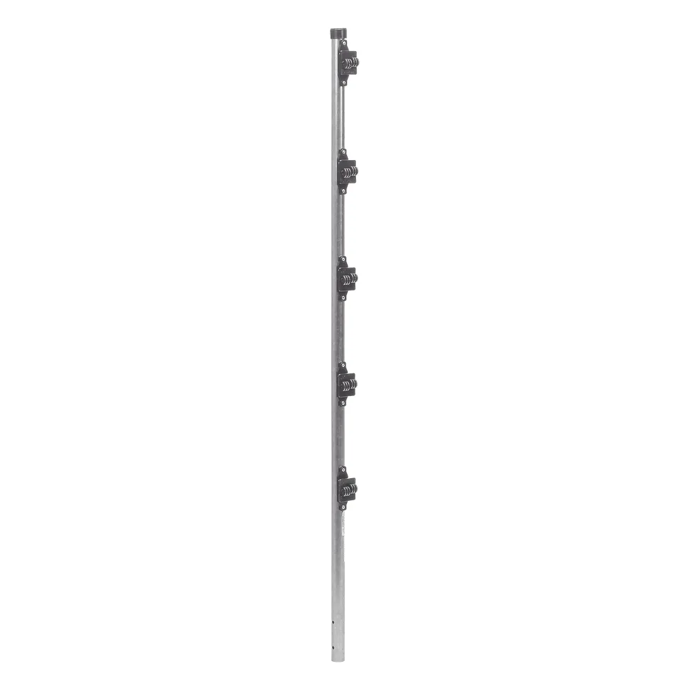 Poste de Paso de 1.2m para Cerca Electrificada.Tubo Galvanizado cal. 18 de 1"Diam. con Tapón y 5 Aisladores Instalados. – vista 3