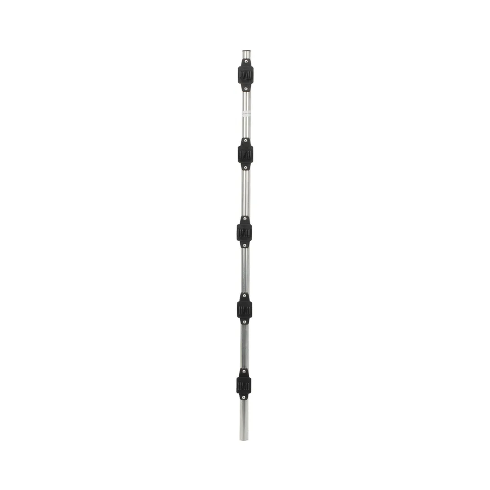 Poste de Paso de Acero Galvanizado / Diámetro 1" / Longitud 100cm / Forma Redonda / 5 Aisladores Integrados / Incluye Tapa / Peso 0.8 KG