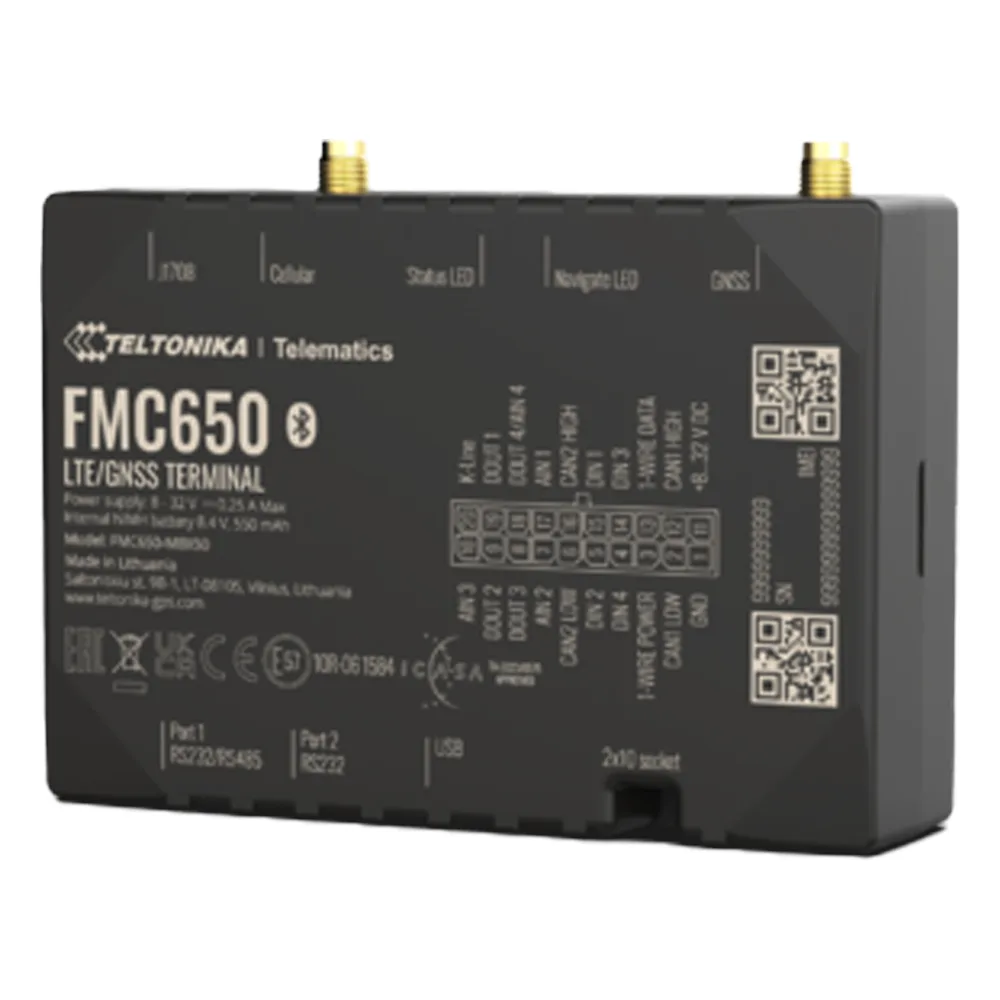 Profesional Rastreador Vehicular (GPS) 4G LTE Cat 1 Con Lectura Can / Bluetooth y Múltiples Entradas y Salidas Digitales – vista 3