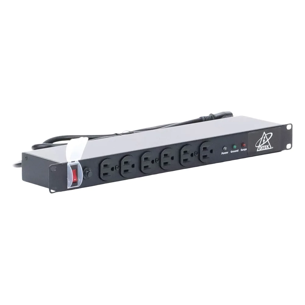 Protector Contra Sobretensiones de 120 VCA, 15 A, 12 Salidas, Montaje en Rack 1U, Servidores Montados en Rack, Sistemas de Voz, Controladores, Equipos de Video Vigilancia – vista 3