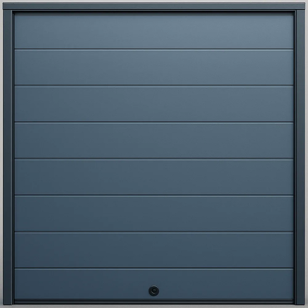 Puerta D / Garage D / Alta Calidad / Linea Central / Color GRIS / acabdo DELUXE / 20X8 pies / AISLADA / Estilo Americana.