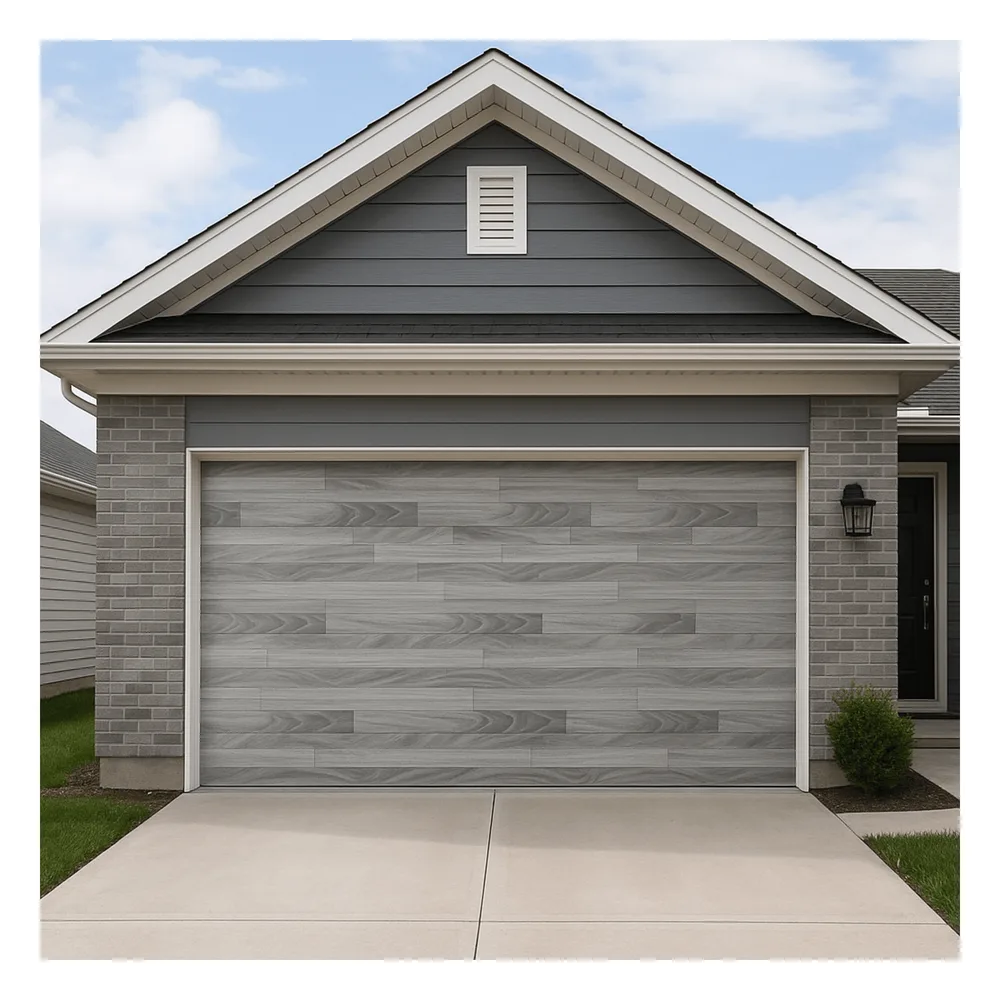 Puerta de Garage de Alta Calidad / Estilo Americano / Acabado Laminado PREMIUM / Color Gris / 10x8 Pies. – vista 2