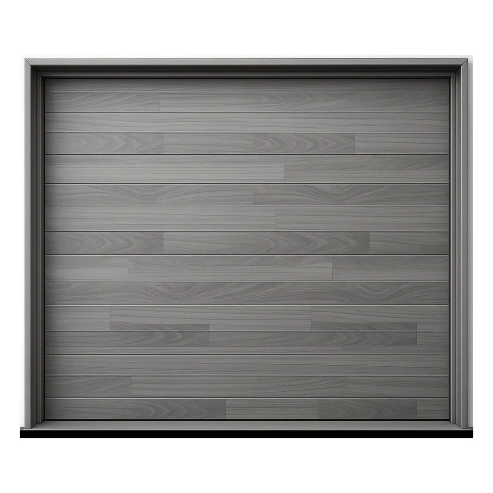 Puerta de Garage de Alta Calidad / Estilo Americano / Acabado Laminado PREMIUM / Color Gris / 14x7 Pies.