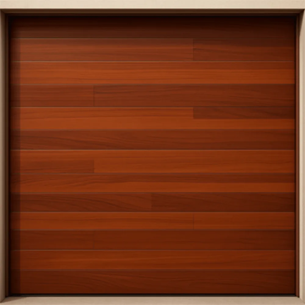 Puerta de Garage de Alta Calidad / Estilo Americano / Acabado Laminado PREMIUM / Color Madera Clara / 8x8 Pies.