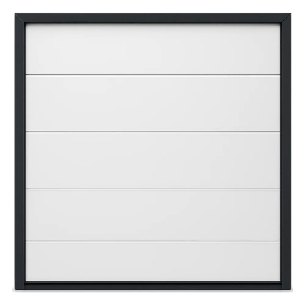 Puerta de Garage de Alta Calidad / Linea Central / Color Blanco 14X7 pies,  AISLADA, Estilo Americana.