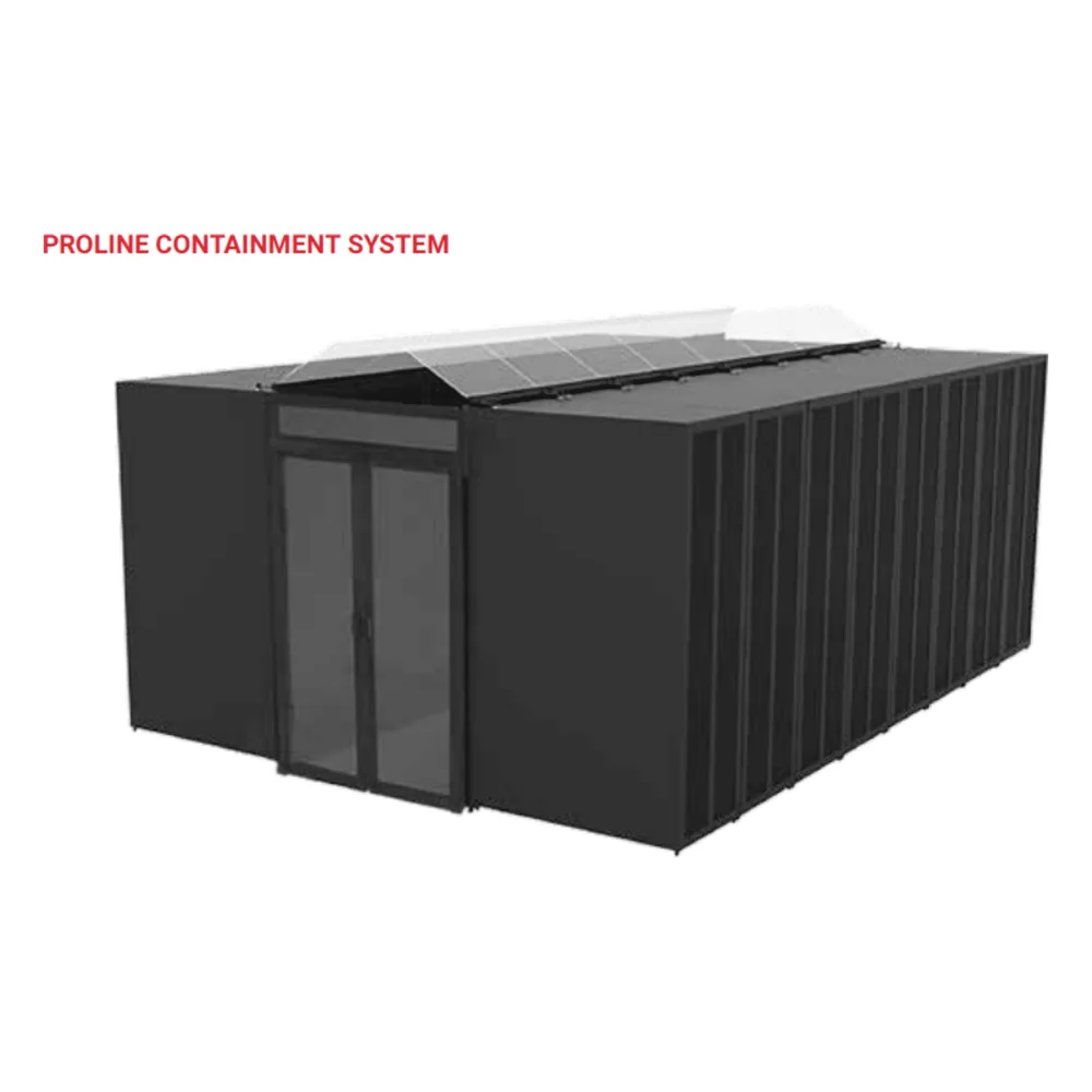 Puertas Selladas Express / Sistema de Contención ProLine / Pasillo 48-78 Pulgadas / Montaje Magnético sin Herramientas / Policarbonato y Acero / Negro RAL 9005 – vista 2