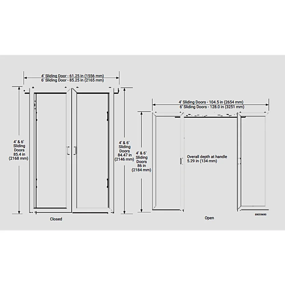 Puertas Selladas Express / Sistema de Contención ProLine / Pasillo 48-78 Pulgadas / Montaje Magnético sin Herramientas / Policarbonato y Acero / Negro RAL 9005 – vista 3