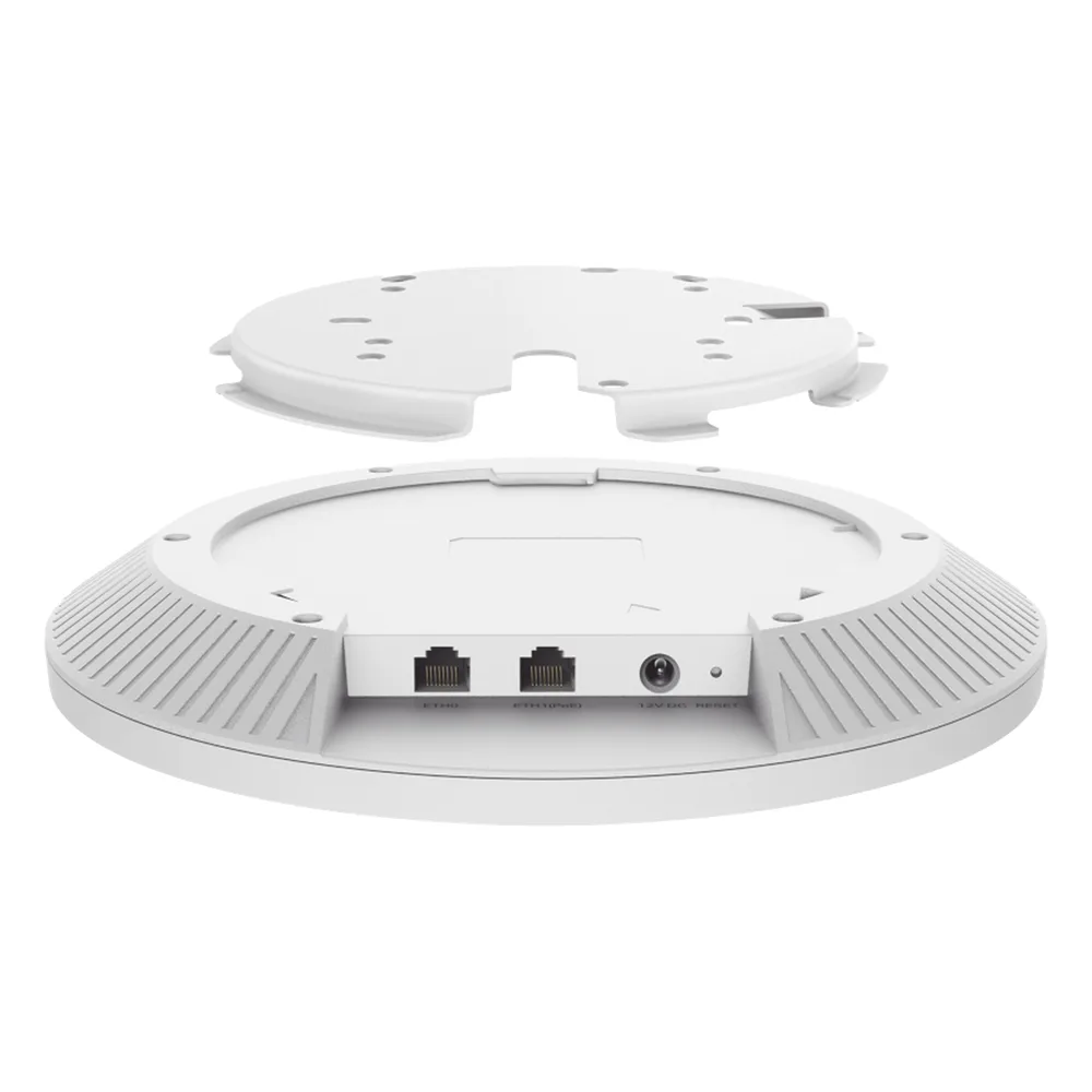Punto de Acceso Omada / Wi-Fi 7 BE22000 MU-MIMO 4x4 / 2 Puertos 10 Gbps / Mesh Omada / Operaciones Multiencale (MLO) / Configuración por Controlador o Stand-Alone / Para Montaje en Techo/pared / Alimentación PoE++ – vista 3