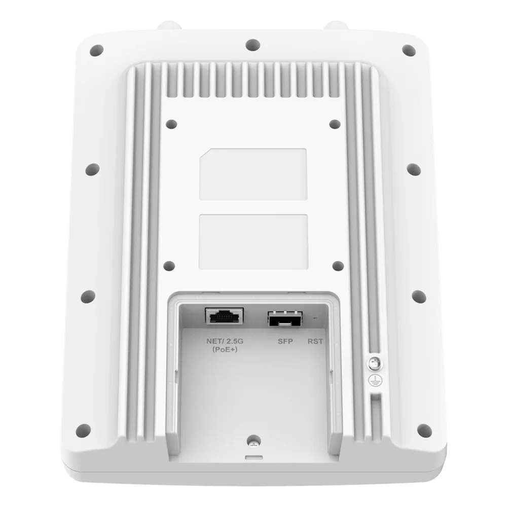 Punto de Acceso / Wi-Fi 7 / 3.6 Gbps / Largo Alcance 350 metros / IP66 / MIMO 2x2:2 / 256 Clientes / PoE+ / Puerto 2.5G y SFP 2.5G / MLO / 4096-QAM – vista 3