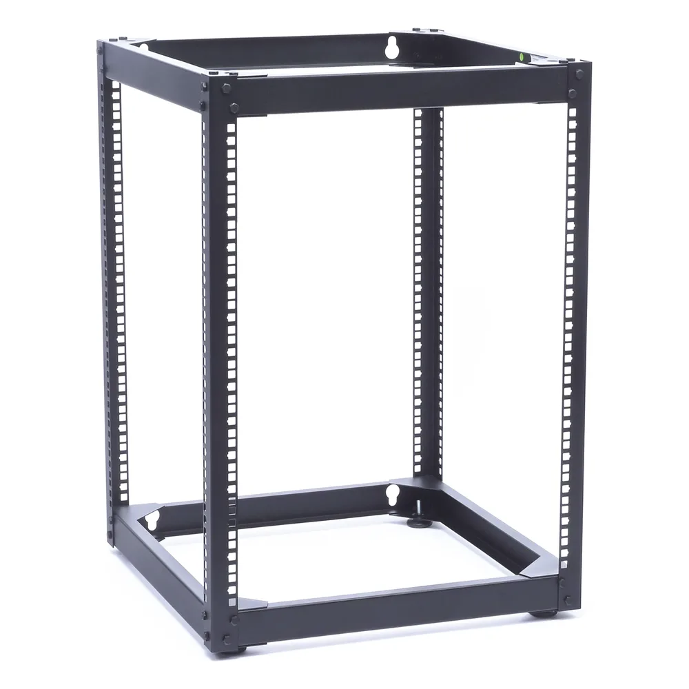 Rack Abierto de 4 Postes Instalación Pared o Piso de 14 Unidades, Ideal para Equipo de Audio! – vista 2