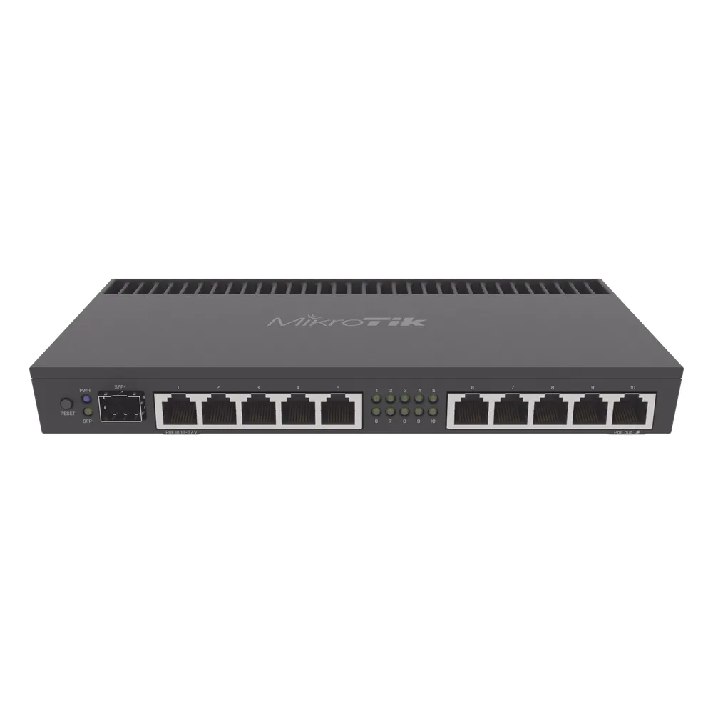 (RB4011iGS+RM) RouterBoard, CPU 4 Núcleos, 10 Puertos Gigabit Ethernet, 1 puerto SFP+