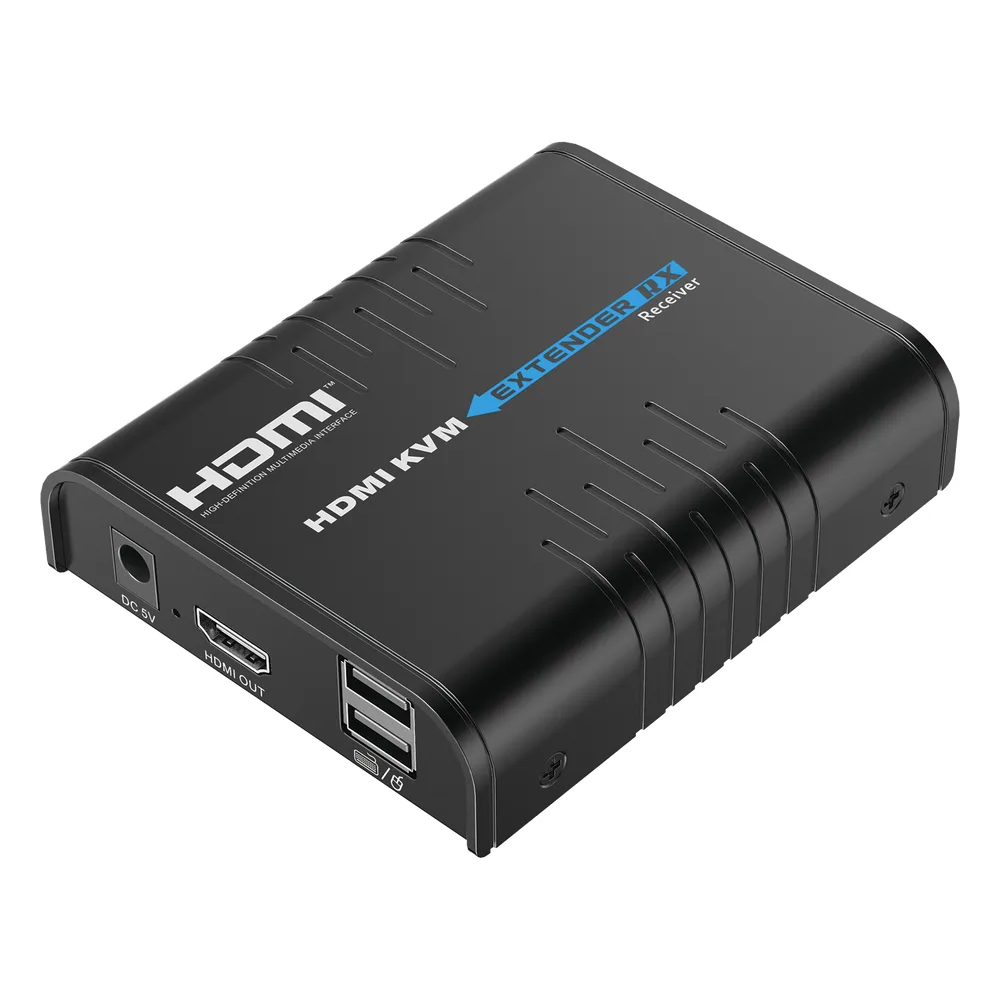 Receptor Compatible para Kits TT373KVM4.0 | Resolución 1080P @ 60 Hz | Soporta STP y UTP CAT6 | Control IR | Compatible con Switch Gigabit para control KVM múltiple.