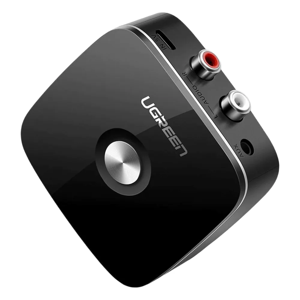 Receptor de Audio Bluetooth 5.0 a RCA o Auxiliar 3.5mm / Tecnología EDR / Reconexión Automática / Hasta 10 m / Ideal para Conectar Celulares, o Tabletas hacia alguna Bocina o Sistema de Audio