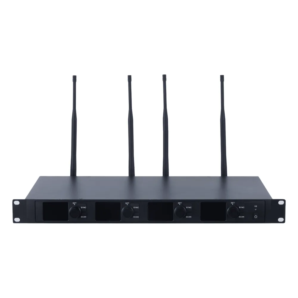 Receptor Micrófono Inalámbrico Digital UHF | Transmisión Digital U-Band pi/4-DQPSK | Distancia 80 mts | Encriptación de Audio | 2197 Ecualizaciones | 15625 Efectos de Reverberación | Pantalla LCD
