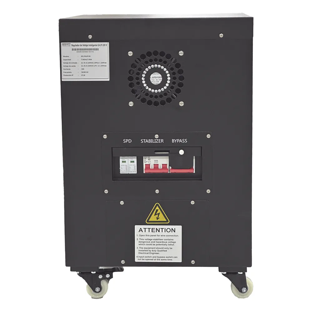 Regulador de Voltaje Industrial Bifásico Ferrorresonante 7.5 kVA/7.5 kW 220 V / Entrada 176-264 V Vca / Salida 215.6-224.4 Vca – vista 5