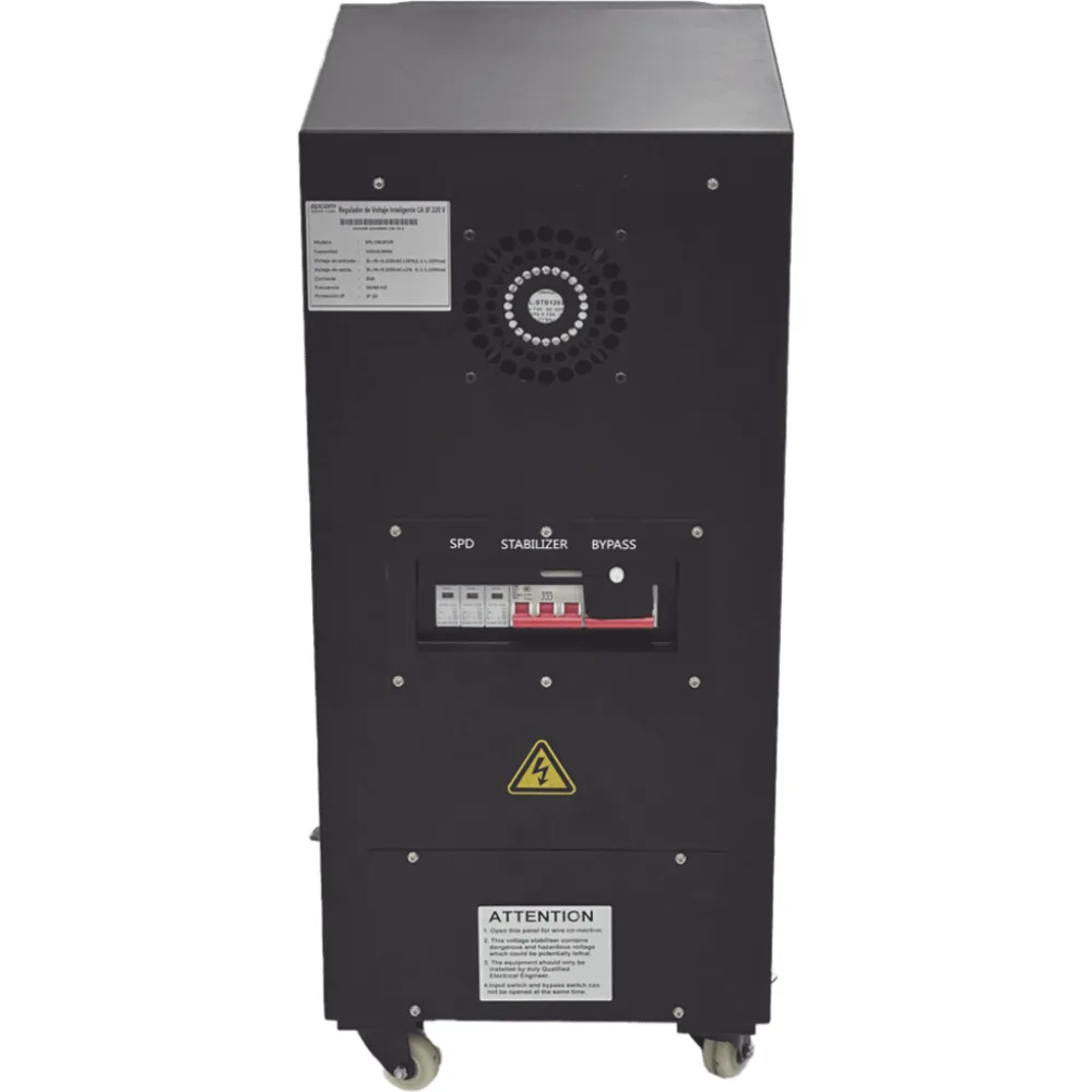 Regulador de Voltaje Industrial Trifásico 60 kVA/48 kW 220/110 V / Entrada 220 ±20% Vca / Estabilización de ±2% – vista 5