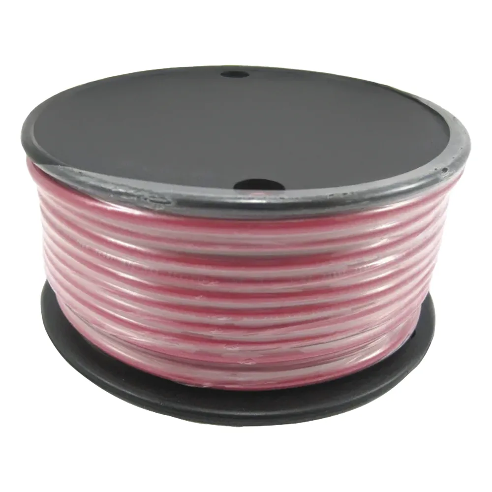 Rollo de cable grado marino calibre 12 en color rojo de 100 pies (30.48 m).