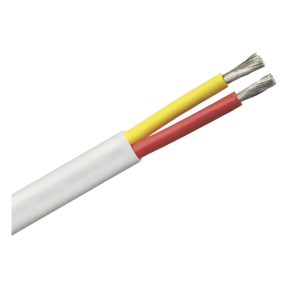 Rollo de cable plano grado marino calibre 8, de 2 conductores (rojo y amarillo) de 500 pies (152.4 m).