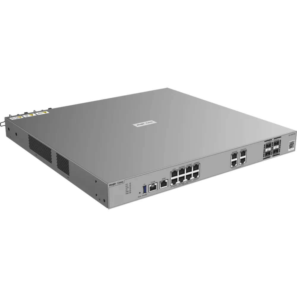 Router Cloud-Managed / 15 Gbps de Rendimiento / 8 Puertos GE RJ45 + 4 Puertos 2.5GE RJ45 + 4 Puertos 10GE SFP+ / SD-WAN / Anti-DoS/DDoS por Hardware / Gestión Cloud / 1 RU / Línea Cybrey