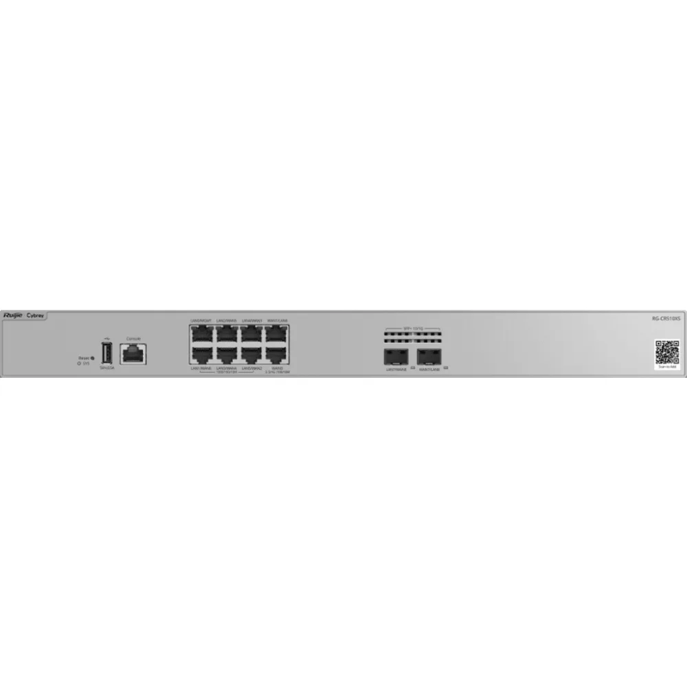 Router Cloud-Managed / 5 Gbps Throughput / 250,000 Sesiones Concurrentes / 6 Puertos GE + 2 Puertos 2.5G + 2 Puertos 10GE SFP+ / SD-WAN / Anti-DoS/DDoS por Hardware / Gestión Cloud y App Móvil / Línea Cybrey – vista 2