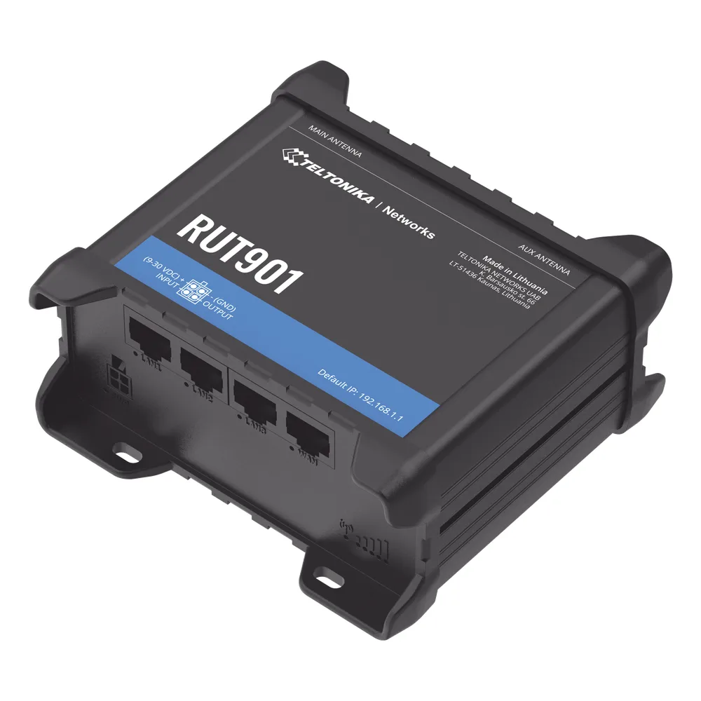 Router Industrial LTE 4G / 150 Mbps Cat 4 / 4 Puertos Ethernet / WiFi 2.4 GHz / Doble SIM / Montaje DIN / -40°C a 75°C