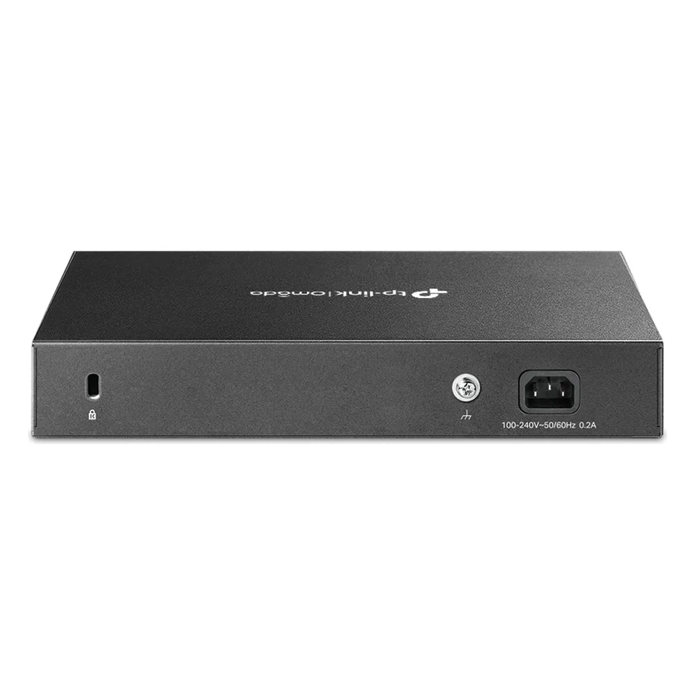 Router Omada VPN / SDN Multi-WAN Gigabit / 1 Puerto WAN SFP Gigabit / 1 Puerto WAN RJ45 Gigabit / 2 Puertos LAN RJ45 Gigabit / 2 Puertos Configurables LAN/WAN / 150,000 Sesiones Concurrentes / Administración Centralizada Omada o Stand-Alone – vista 3