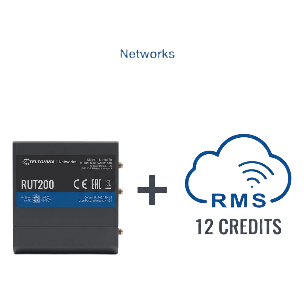 Router Teltonika LTE/4G RUT200 + 12 creditos RMS