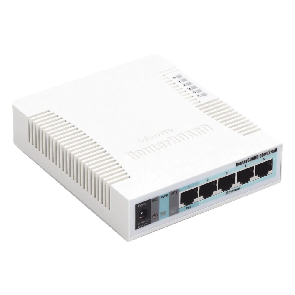RouterBoard, 5 Puertos Gigabit Ethernet, 1 Puerto USB, WiFi 2.4 GHz 802.11b/g/n, Antena de 2.5 dbi hasta 1W de potencia – vista 3