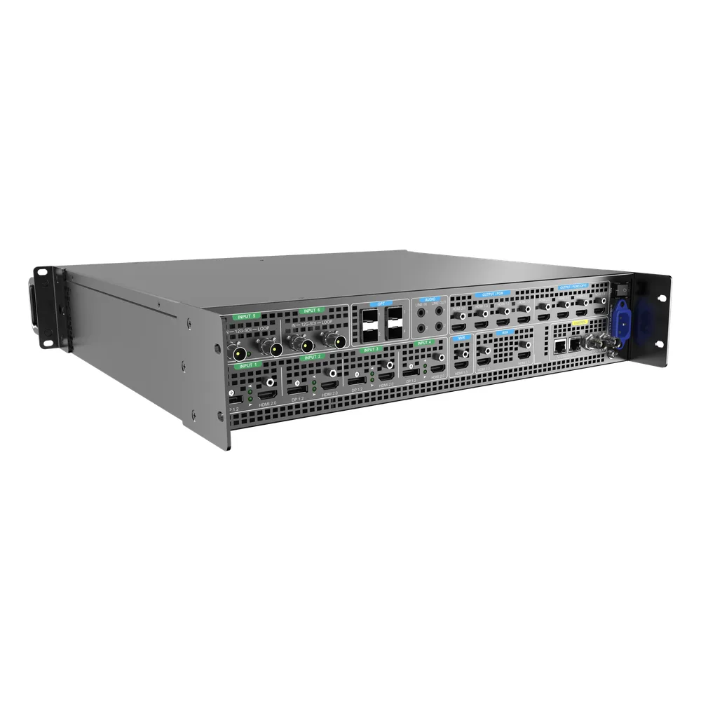 Seamless Switcher 4K / 6 Entradas / 6 Capas / 2 Modos de Trabajo / Salida 8K×2K@60Hz / 10G Óptico / Control Múltiple – vista 4