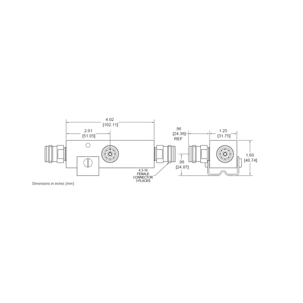 SEPARADOR 8dB (6:1) Tap 350-5930MHz 500W -161dBc 4.3-10 IP67 . – vista 2