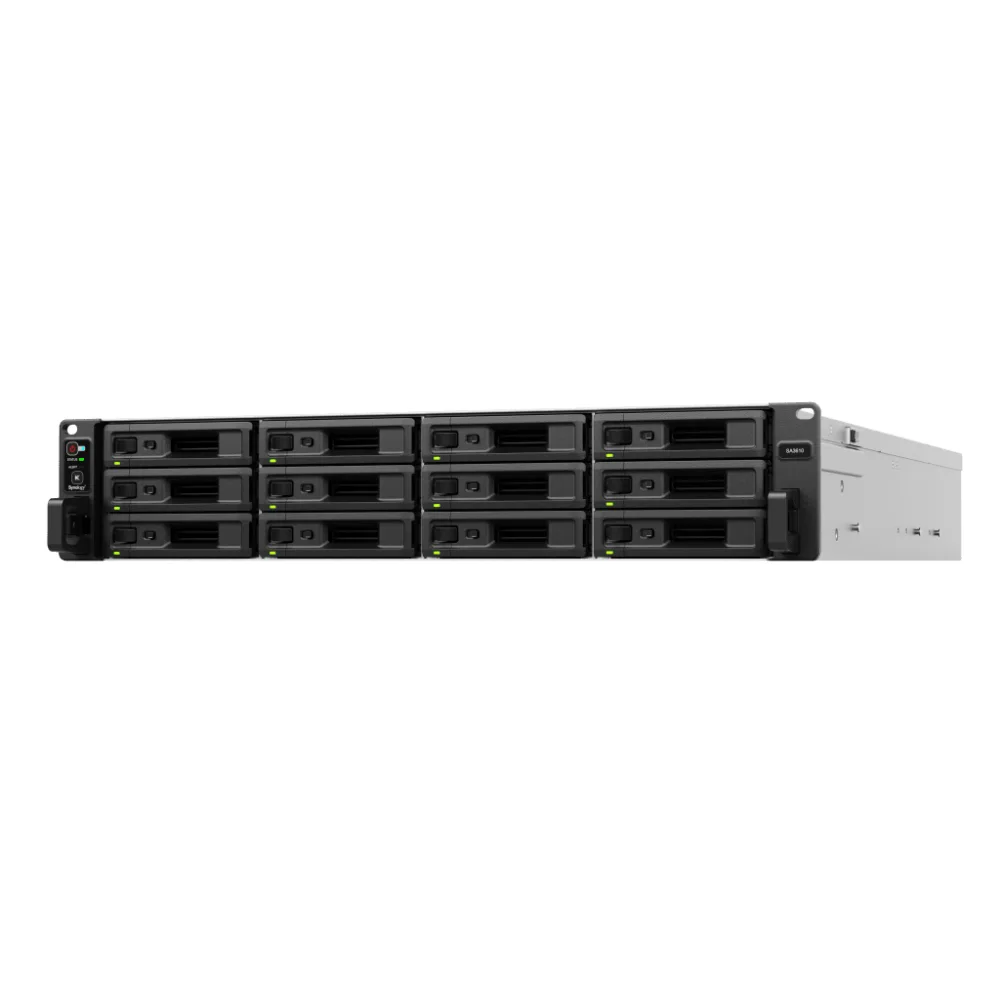 Servidor de Almacenamiento Synology SA3610 | Alta Escalabilidad | 12 Bahías | Hasta 1.728 PB de Capacidad | 6,200/3,000 MB/s Lectura/Escritura | 10GbE | RAID F1,0,1,5,6,10.