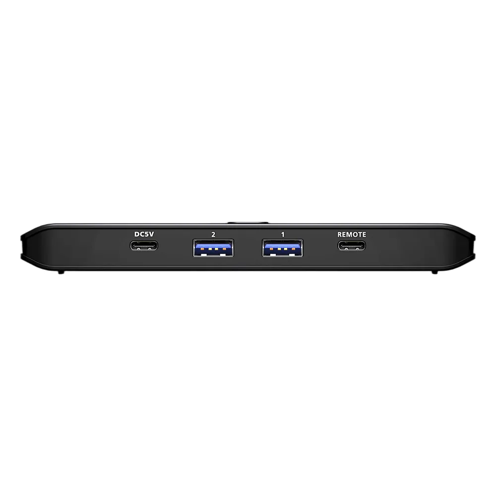 Sharing Switch USB 3.2 Gen 1 Essentials | 2 x 4 Puertos | 5 Gbps | InstaSync | Boton Integrado | Selector Remoto | Diseño Compacto – vista 3
