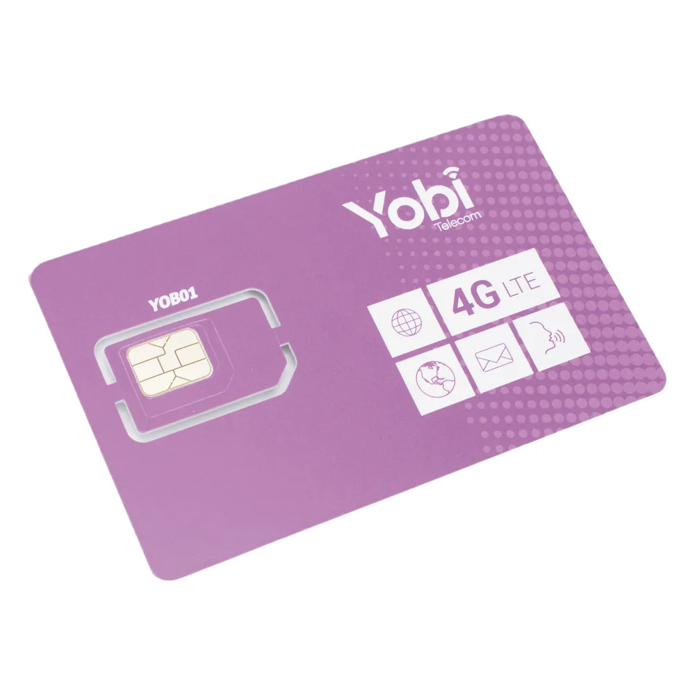 SIM Yobi para dispositivos móviles 3G/4G con recarga de 3.5GB cada mes durante 1 año de servicio (solo datos) – vista 3