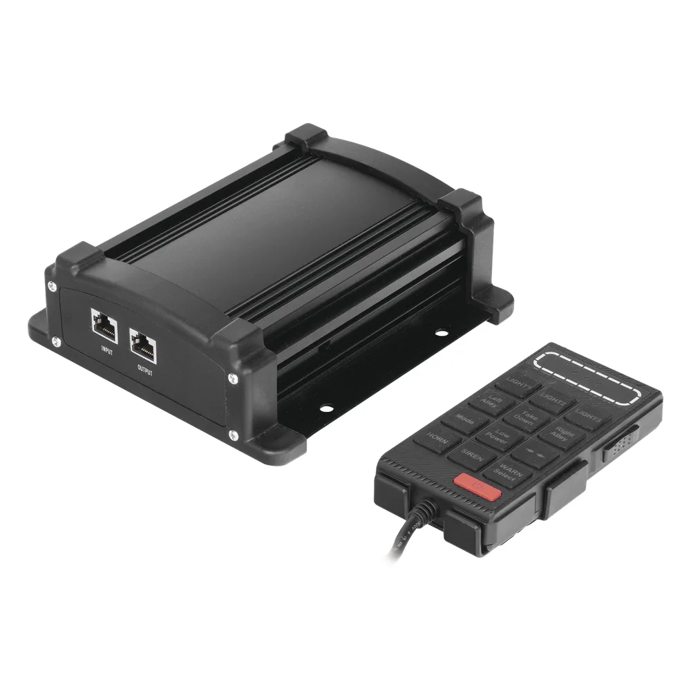 Sirena Vehicular de 100W de Potencia Con Controlador Unimando, Micrófono, Control de Tonos y Patrones de destello de Barras de Luces Serie X67 / X75 – vista 9
