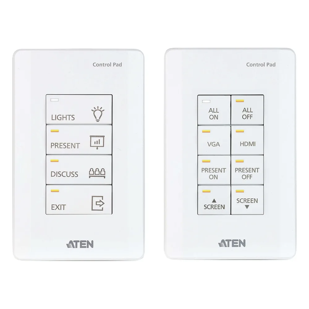 Sistema de control ATEN: panel de control de 8 botones – vista 2