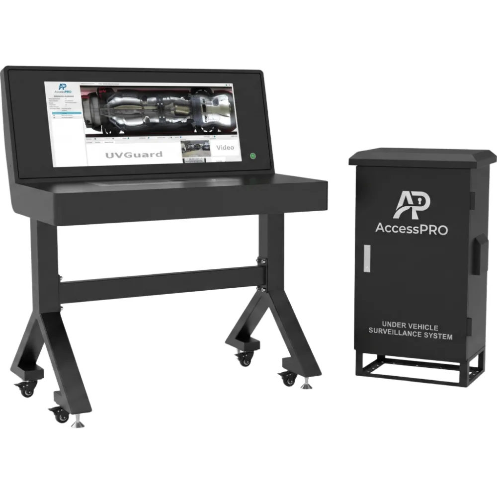 Sistema de Escaneo Subvehicular AP300-F / Dual Mode Area Scan + Line Scan / Resolución 10000×4096 / Reconocimiento de Placas LPR / Captura >99.9% / IP68 / -40° a +70°C / Análisis Inteligente de Diferencias – vista 2