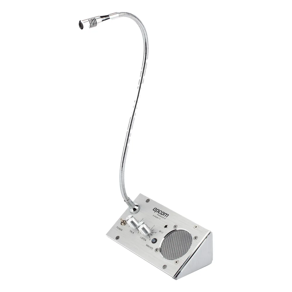 Sistema de Intercomunicación | Ideal para Ventanillas | Audio de voz de dos vías | 12V/1A 2W | Micrófono Interior + Micrófono Exterior