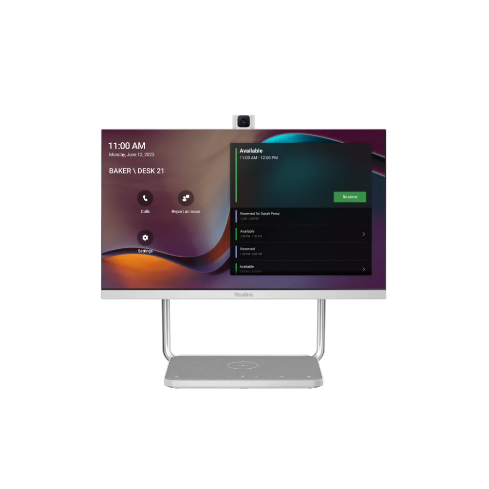 Sistema de Videoconferencia Todo en Uno DeskVision A24 de Yealink con cámara 4K y pantalla táctil de 24” – vista 2