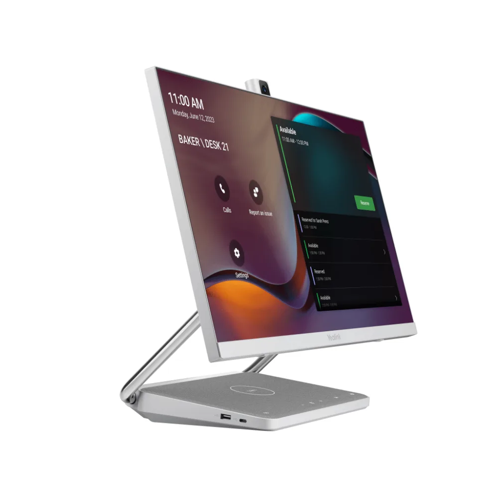 Sistema de Videoconferencia Todo en Uno DeskVision A24 de Yealink con cámara 4K y pantalla táctil de 24” – vista 3