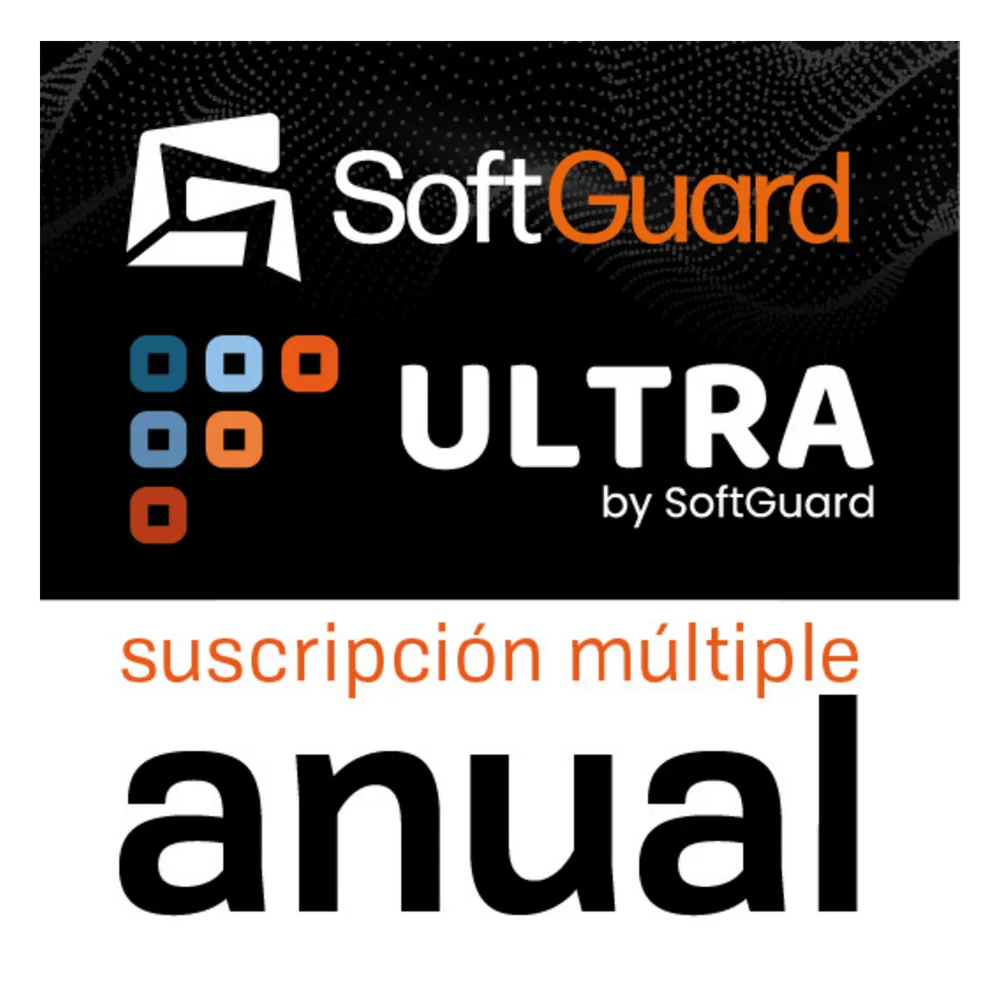 SoftGuard ULTRA MÚLTIPLE / Licencia Anual / Plataforma Integral de Monitoreo / Alarmas, Video, GPS y CRM / Apps Móviles / Implementación Física, Virtual o Nube