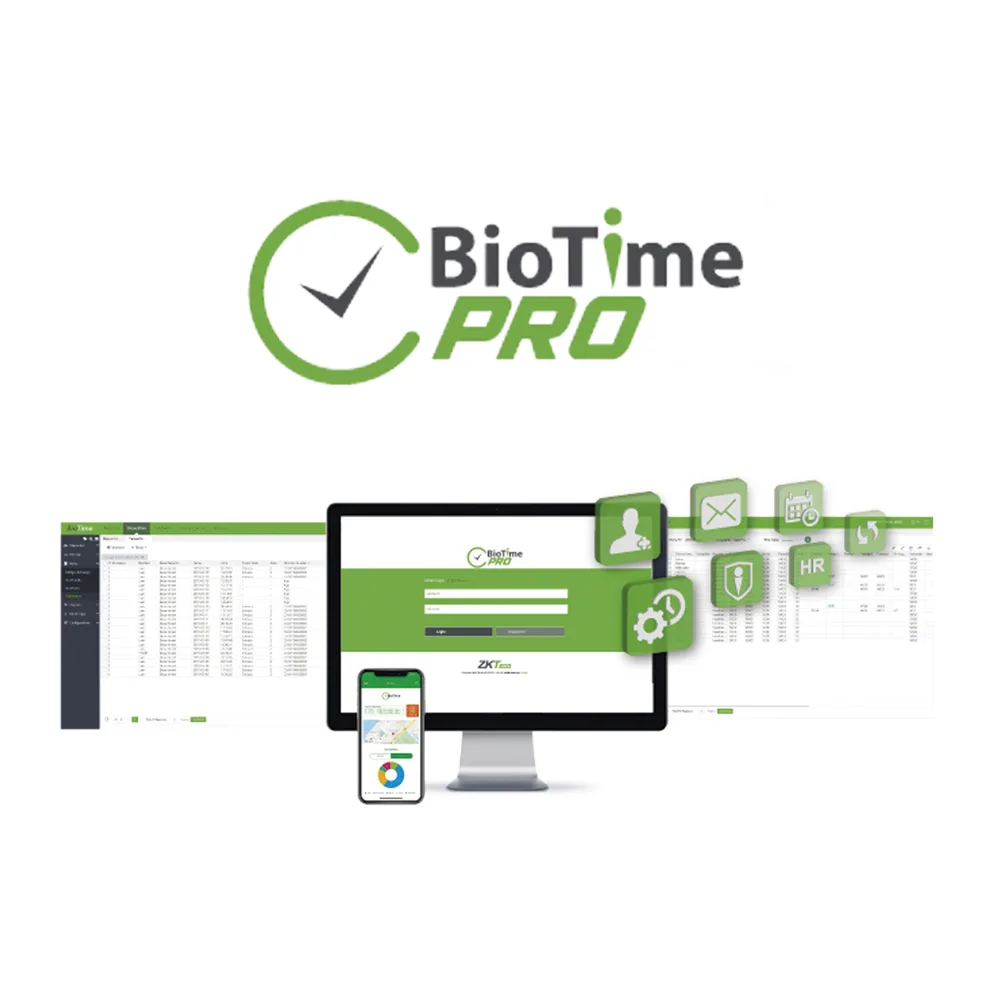 Software de Gestión Centralizada de Asistencia BIOTIMEPRO Licencia PREMIUM 50 dispositivos y 6000 empleados