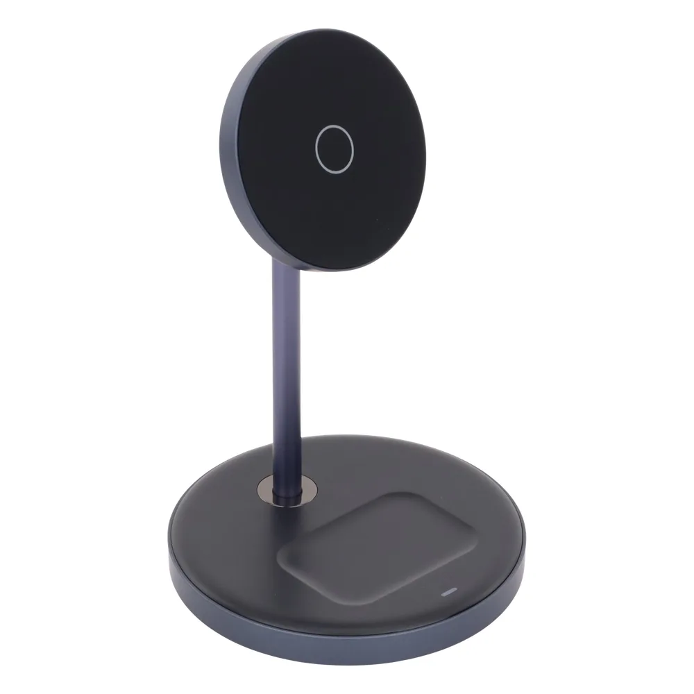 Soporte de Carga Inalámbrica | 3 en 1 | Compatible con MagSafe | Perfecto para iPhone y  AirPods | Carga Rápida Adaptativa /Simultanea | Múltiples Protecciones | Luz Indicadora LED | Aleación de Aluminio | Incluye Cable – vista 2