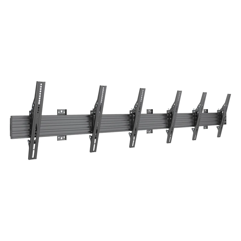 Soporte de Pared para TV / Riel Triple 400T / Capacidad 110 lbs (50 kg) / Compatible 32"-65" / VESA 100x100-600x400 mm / Ajuste Ángulo 5°-15° / Montaje Profesional – vista 2