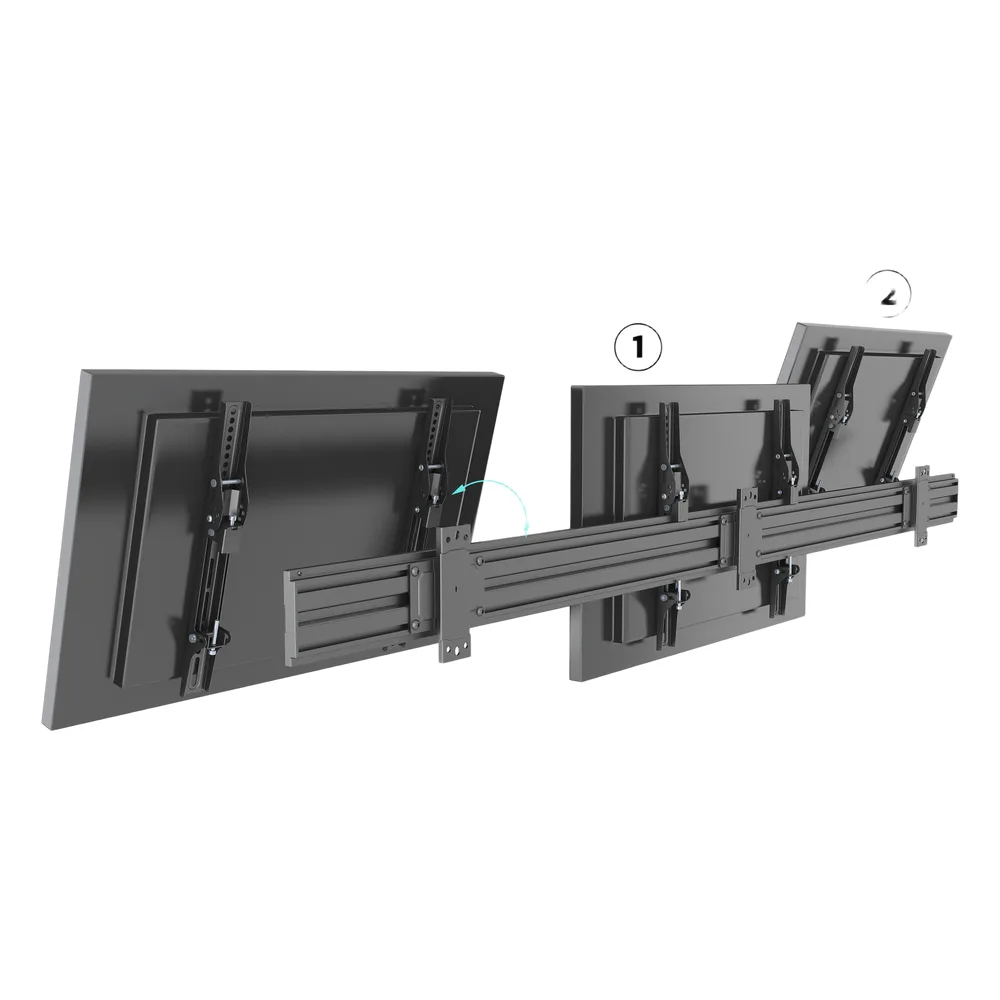 Soporte de Pared para TV / Riel Triple 400T / Capacidad 110 lbs (50 kg) / Compatible 32"-65" / VESA 100x100-600x400 mm / Ajuste Ángulo 5°-15° / Montaje Profesional – vista 3