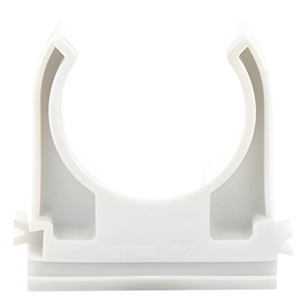Soporte de presión (Abrazadera), PVC Auto-extinguible, abierto para tubería de 25 mm – vista 2