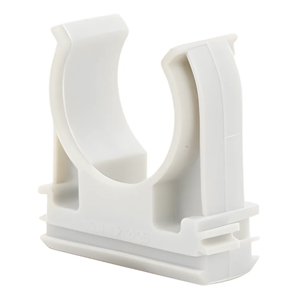 Soporte de presión (Abrazadera), PVC Auto-extinguible, abierto para tubería de 25 mm – vista 3