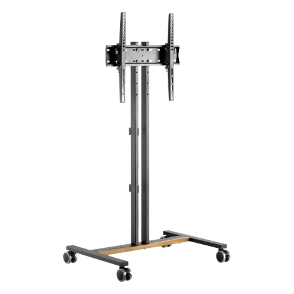 Soporte Móvil para Pantalla | Compatibilidad VESA 200x200 hasta 600x400 / Ruedas con Frenos / Ajuste de Altura y Ángulo / Soporte para TV de hasta 55 Pulgadas / Capacidad de Peso 35 kg