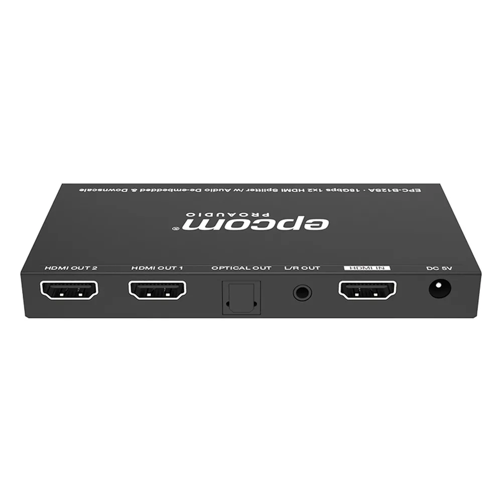 Splitter HDMI 1x2 | 4K@60Hz | Extractor de Audio | Down Scaler | HDR  4:4:4 | EDID | 18Gbps – vista 2